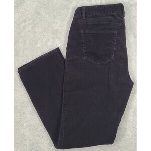 Talbots Heritage Corduroy Straight Black Pants‎ Pockets Size 10 Petite Classic